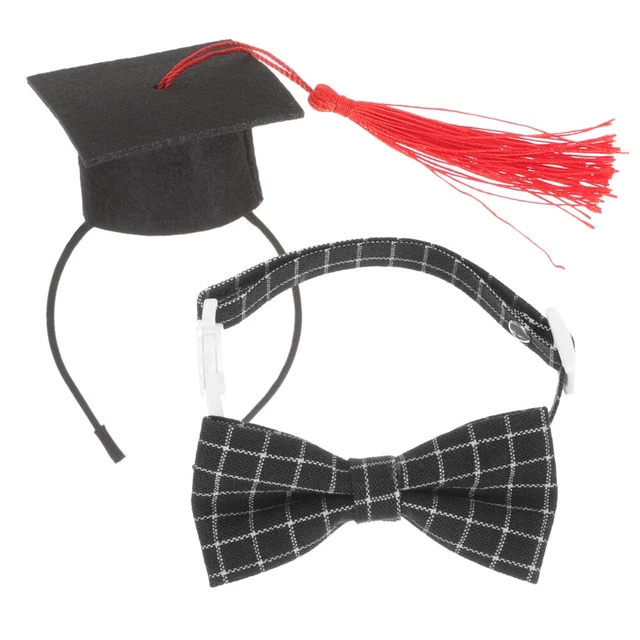 1 Satz von Hundeabschlusskappen Hair Band Haustierabschlusshüte mit Bowtie