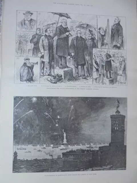 Proclaiming Eisteddfod in London & Inauguration Statue of Liberty New York 1886