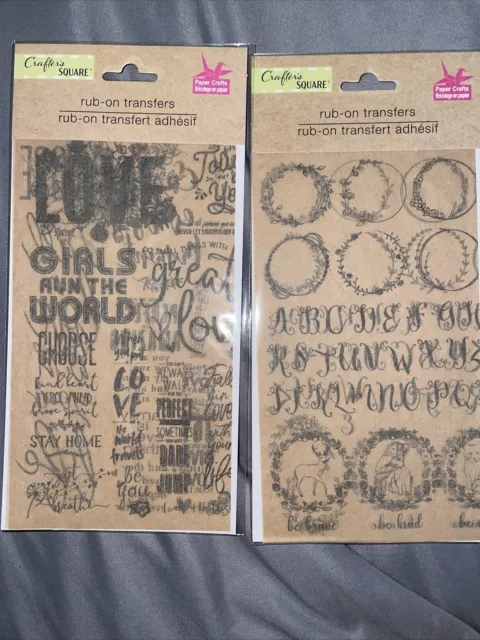 2 piezas de manualidades de papel artesanías cuadradas Crafter's ~