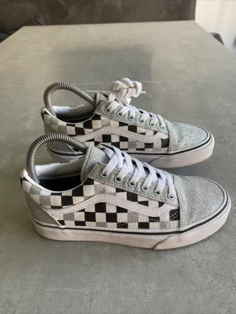 Glitter checkerboard old best sale skool