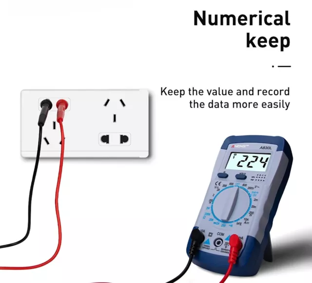 Multimètre Numérique CC Et CA Ampèremètre Voltmètre Testeur Electrique A830L 3