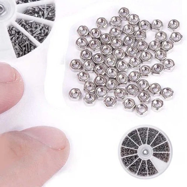 Set dadi a vite piccoli essenziali 12 tipi 600 pz assortimento per elettronica