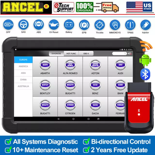 ANCEL X6 Car Diagnostic Tool Bidirectional All Systems OBD2 Scanner Code Reader