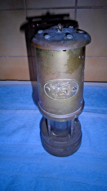 Vintage Brass,Welsh (Cymru)  Miners Lamp