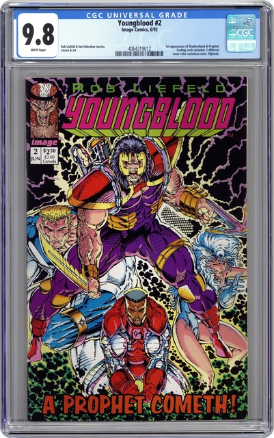 Youngblood #2B Pink Logo Variant CGC 9.8 1992 4064319012