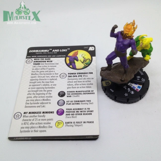 Heroclix Avengers Defenders War set Dormammu and Loki #060 Super Rare w/card!