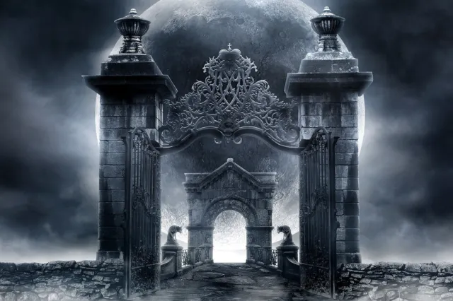 Stampa con Cornice - Gotico Horror Di The Gates Per Hell (Fantasy Foto Poster)