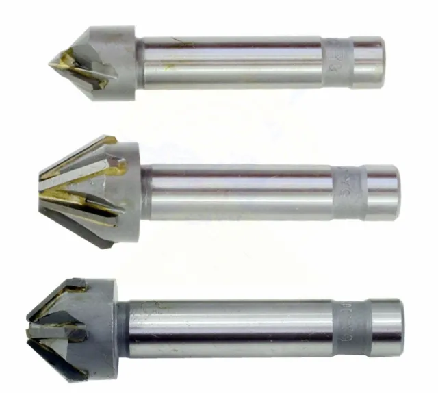 14 - 60mm 60° Carbide Tip 4 Flutes Chamfer Cutter Milling Cutting - Select