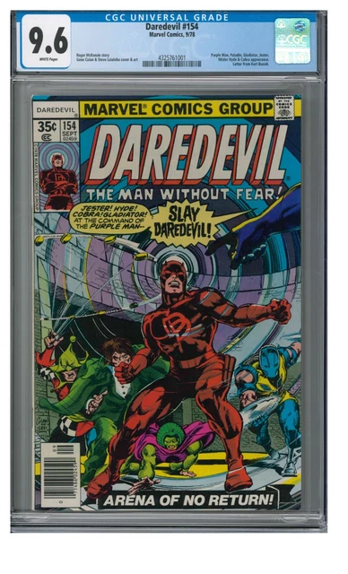 Daredevil #154 (1978) Bronze Age Purple Man CGC 9.6 White Pages U987