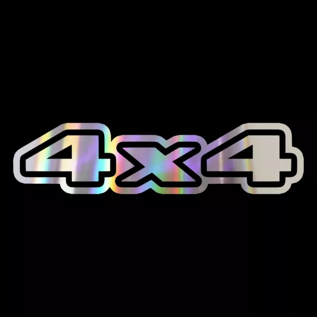 4x4 Decal - 4WD Sticker 2 Pack - Select Chrome Color And Size