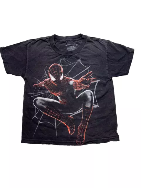 The Amazing Spider-Man Marvel Black Camo Boy's Graphic T-Shirt-Large