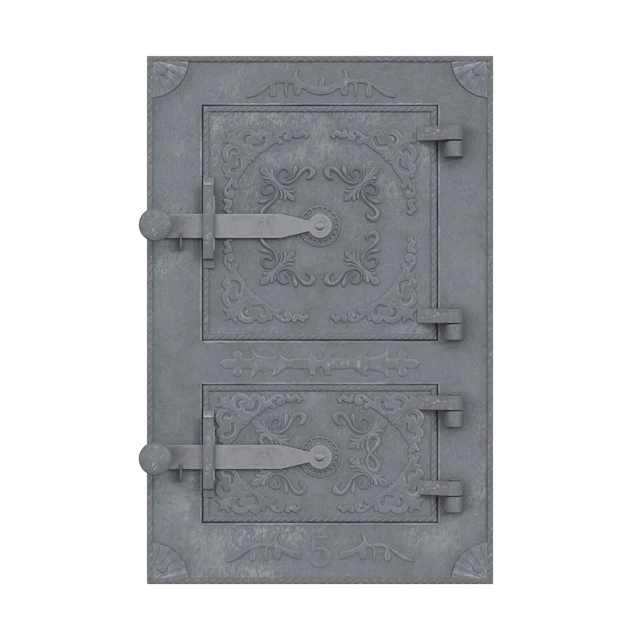 Porta Forno In Ghisa SEZAM Per Camini – Con Cordone Di Tenuta, 23 X 32,5 Cm, Vernice Grafite