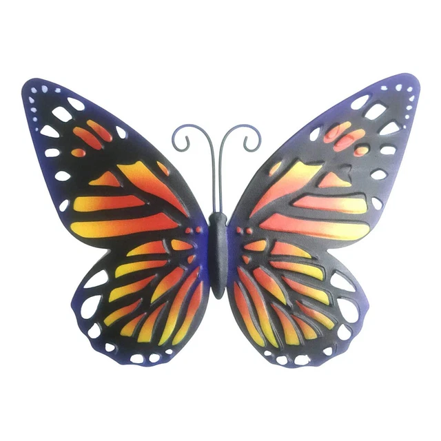 25cm Metal Butterfly Wall Hanging Sculptures Outdoor Insect Butterfly Decoration