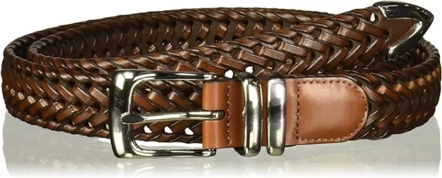 PERRY ELLIS MEN'S Portfolio Braided Belt with Leather (Sizes 30-54 ...