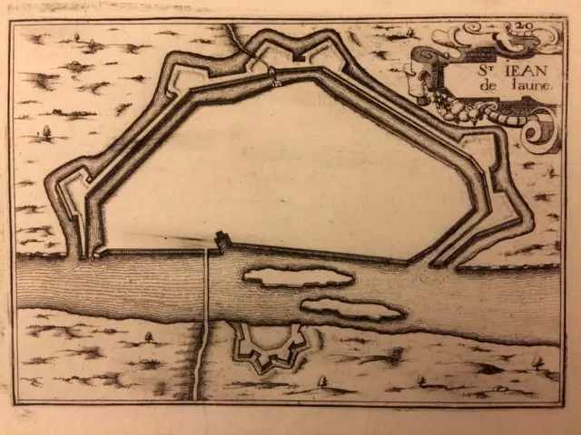 Plan de Saint-Jean à Lomme, gravure XVIIe, Tassin, Côte d'or