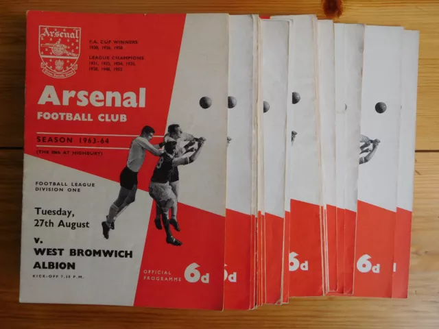 Arsenal Home Programmes 1963/64