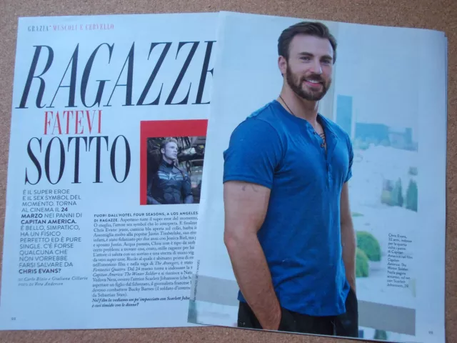 Italian Clipping Ritaglio 2014 CHRIS EVANS ragazze fatevi sotto 3 PAGINE .