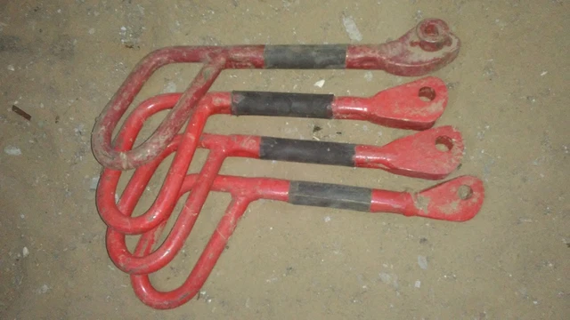 Flexible Rubber Drilling Slip Handles (Lot Of 4)