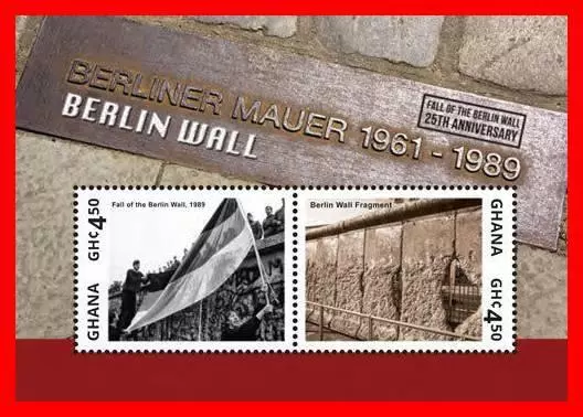 Ghana 2014 BERLIN WALL FALL ANNIV.  S/S #2  MNH