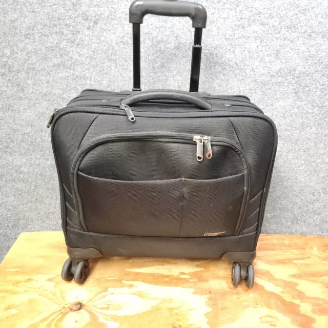 Samsonite Black Nylon Travel Carry On Spinner Rolling Luggage Briefcase