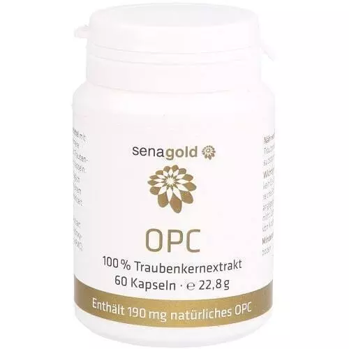 Senagold OPC Traubenkernextrakt Kapseln - 60 Stück - vegan.