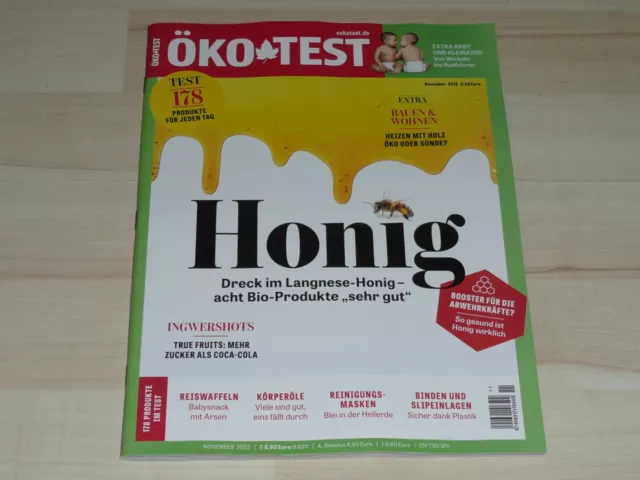 ÖKO TEST Honig - November 11/2022 Ratgeber Ökotest Heft Warentest NEU !!!