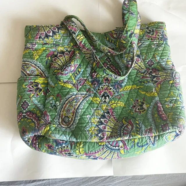 Vera Bradley Green Colorful Design Diaper Bag with Changing Pad