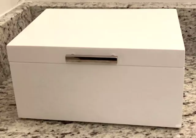 WEST ELM MID-CENTURY White Lacquer Jewelry Box - Large $80.00