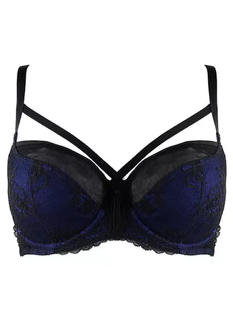 POUR MOI MADISON Bra Underwired Non-Padded Sexy Lace Detail Bra Size 32DD  Black £17.99 - PicClick UK