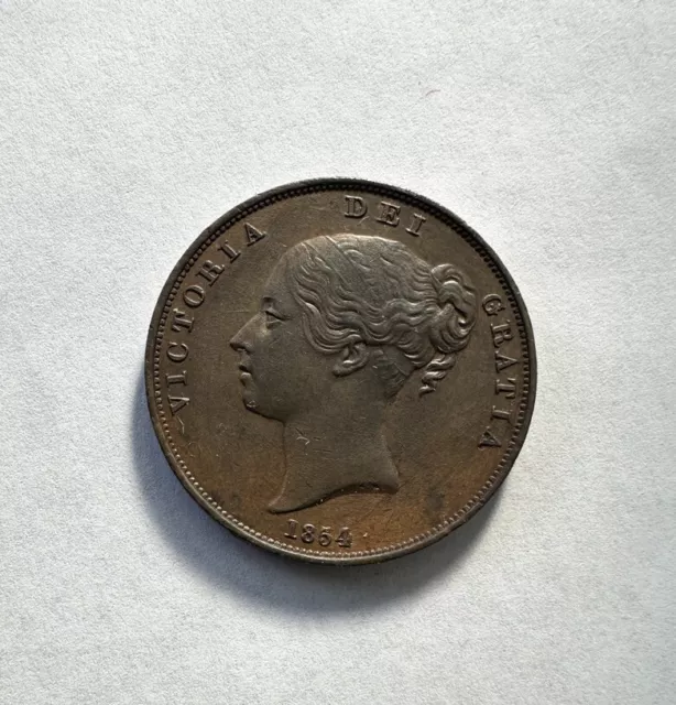Queen Victoria penny 1854 EF