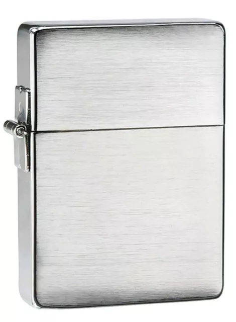 Zippo 1935 Replica Brushed Chrome without Slashes Pocket Lighter 1935.25