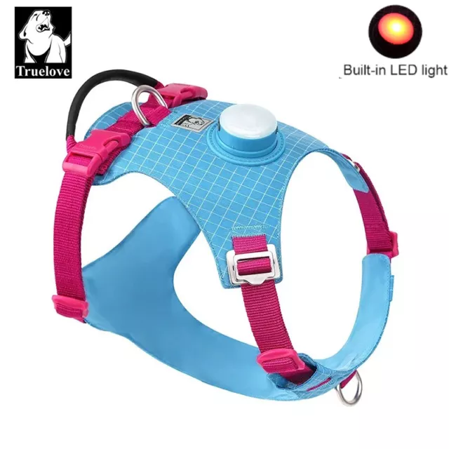 Truelove Pet Harness with LED Light and Tracker Holder, 19 Modes Highly,Outdoor