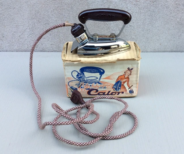 ANCIEN CALOR BABY tri-voltage ann. 50 FER à REPASSER de VOYAGE avec SACOCHE EUR 9,00 - FR