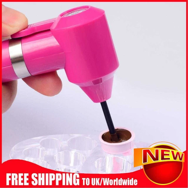 Dispositivo de pluma licuadora de tinta con varilla de mezcla pigmento eléctrico caña agitadora (rosa)