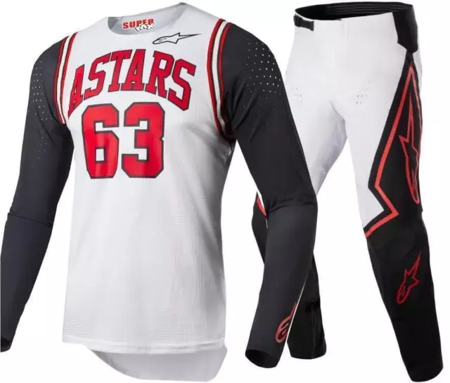 Alpinestars Techstar Acumen Motocross Kit Combo - Red Adult 32'' pant Med Jersey