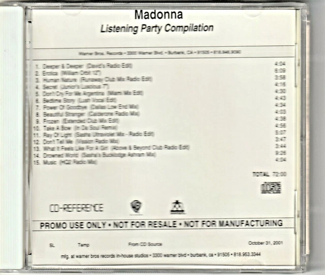 MADONNA - GHV2 (CD NEW PROMO STICKERED) £4.37 - PicClick UK