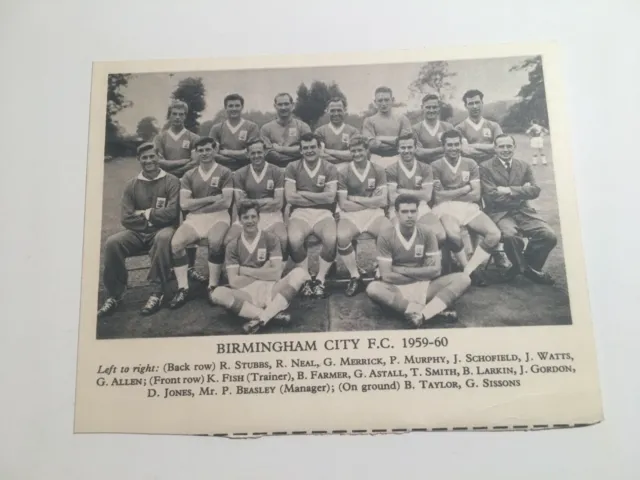 1959 Fleetway Publikationen / Löwe - Fußballmannschaften - Birmingham City FC 1959/60