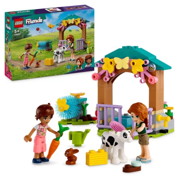 LEGO Friends Autumn’s Baby Cow Shed, Farm Animal Toy Playset for 5 Plus Year Old