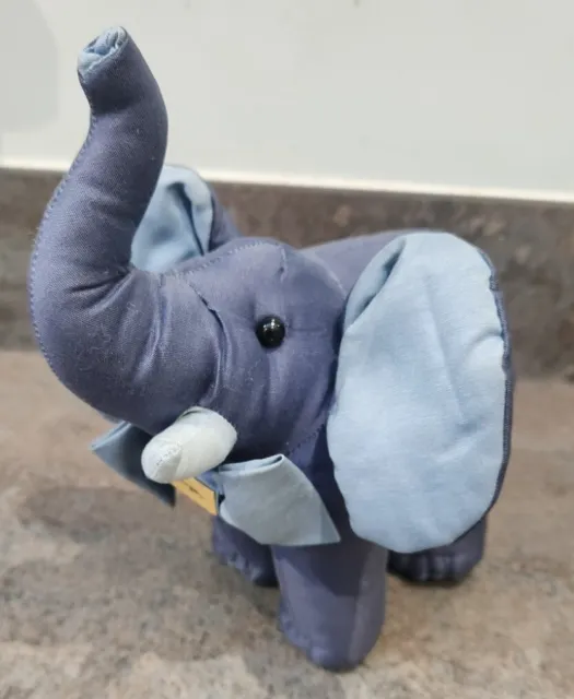 Jim Thompson Blue Silk Elephant Plush Soft Toy