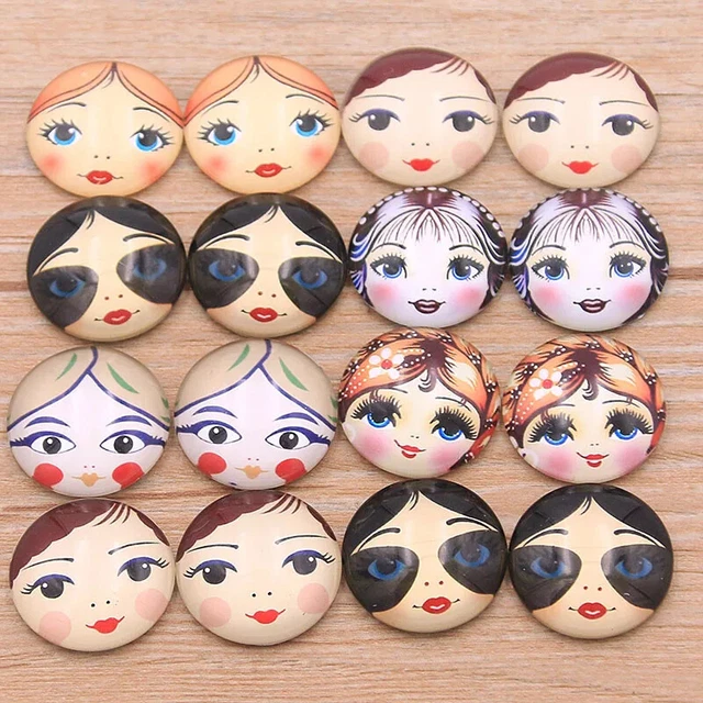 Filles Verre Cabochon 6pcs Espaceur Rond pour DIY Faire Collier Bijoux Résultats