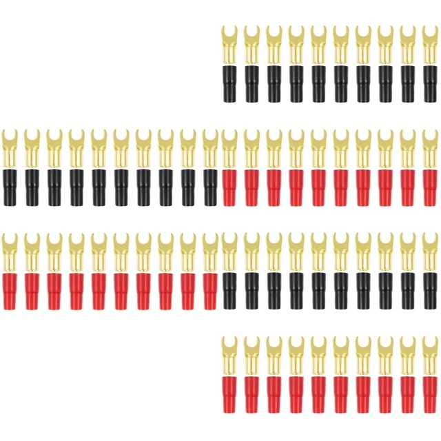 30 Pairs 8ga Terminal Connectors Speaker Wire Connectors