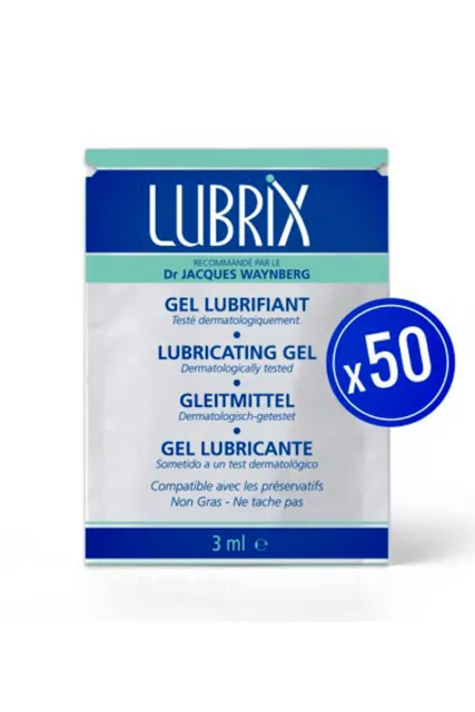 50 sobres Lubrix lubricante sexual íntimo gran calidad base agua 3 ml ENVÍO 24 H