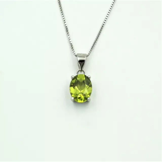 Peridot echter Edelstein Anhänger Kette Silber925 Geburtsstein August Geschenk