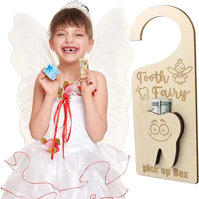 Colgante Pick Up Box superficie lisa almacenamiento de dinero Fairy Print