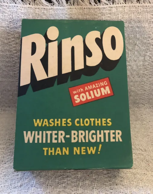 Vintage Rinso Soap  8 1/2 Oz Lever Brothers Company Sealed Box NOS