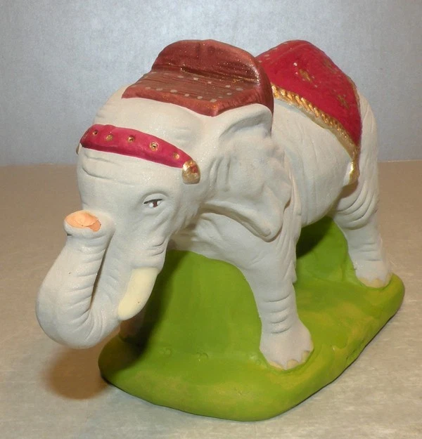 LOT SANTONS DEVINEAU éléphant, chamelier, Marie Joseph. Crèche Noel