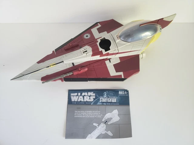 Hasbro Star Wars Obi Wan Kenobi Jedi Starfighter Clone Wars Ship *Missing Piece*