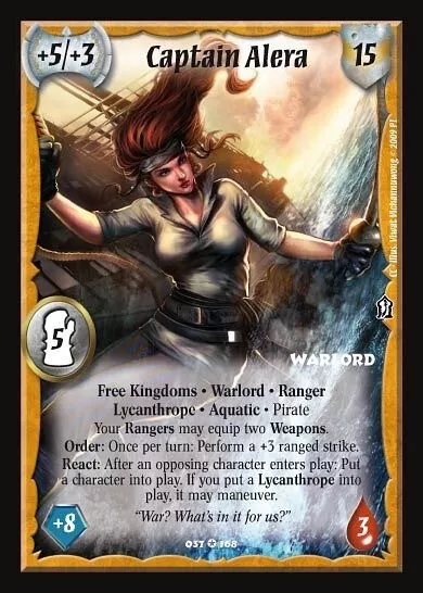 🌊Warlord APS 11 Captain Alera Free Kingdoms Starter Deck Saga of the Storm CCG 3