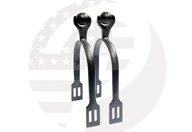 Horse Spurs Black Horse Riding Spurs Light Weight Roller Ball Spurs
