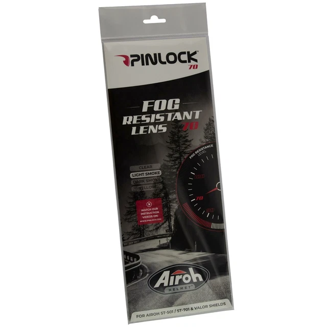 Airoh Valor / ST701 / ST501 Helmet Pinlock 70 Fog Resistant Lens Light Smoke